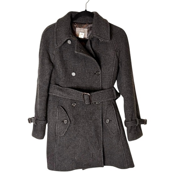 J. Crew Nello Gori Stadium Cloth Wool Double Breasted Pea Coat-Size 2 - Picture 3 of 14